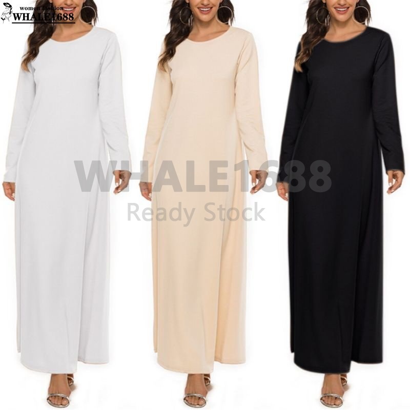 【Ready Stock 】INNER JUBAH ABAYA/LONG INNER/KAFTAN/MUSLIMAH LONG INNER ...