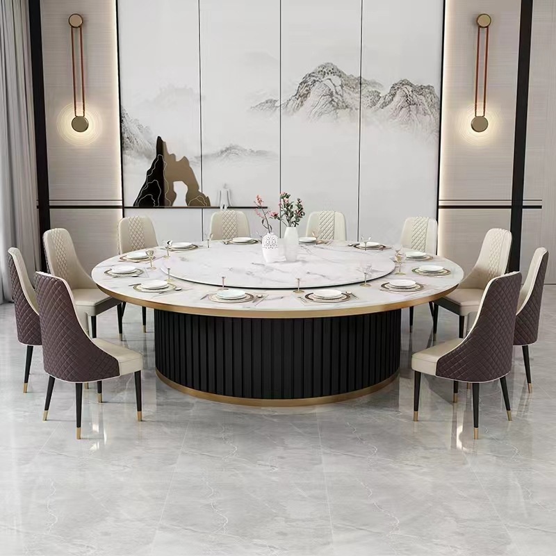 Factory Direct Sales Hotel Dining Table Electric Large Round Table