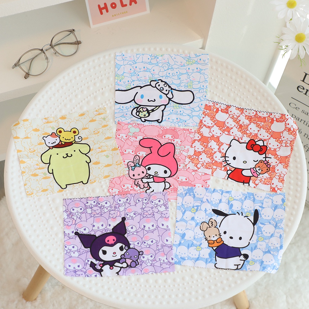Glasses Cloth Sanrio Cartoon Pattern Mobile Phone Screen Lens Cleaning