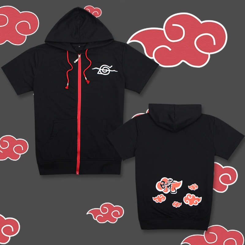 Anime Naruto Red Cloud Cosplay Jackets Men Hoodies Sweatshirts Uzumaki