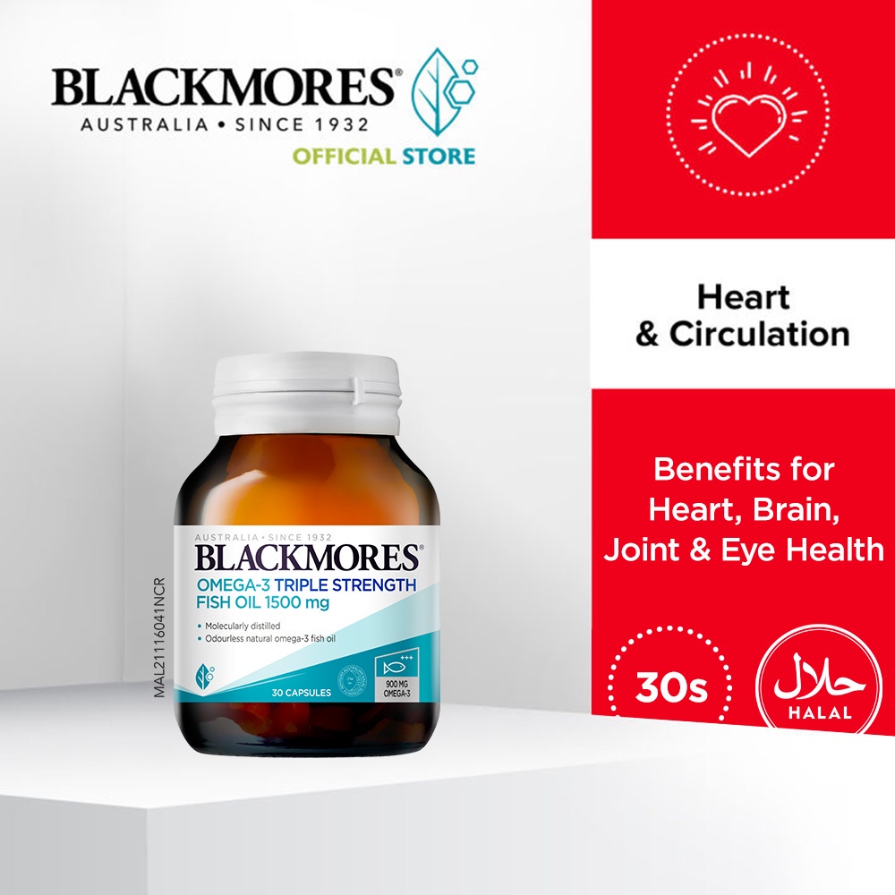 Blackmores Omega3 Triple Strength Fish Oil (1500mg) Shopee Malaysia