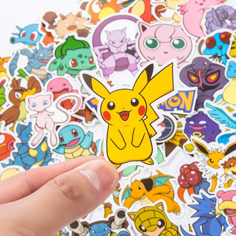 200pcs Pokemon Pikachu Stickers Waterproof Anime Stickers DIY Children ...