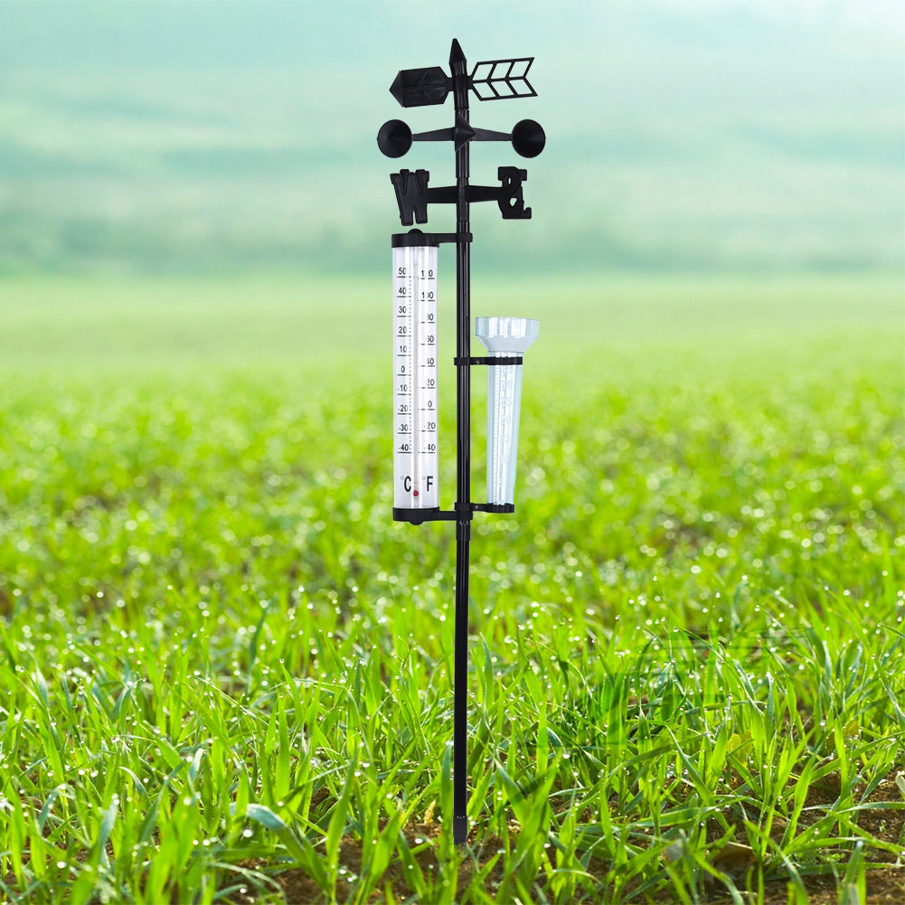[herebuy] 3 In 1 Weather Station Measurer Outdoor Garden Thermometer ...
