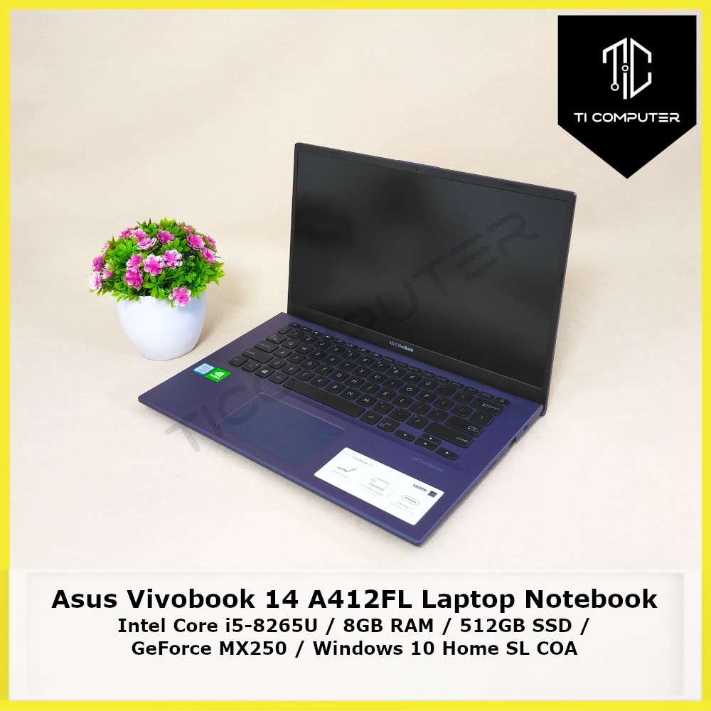 Asus Vivobook 14 A412FL Intel Core i58265U 8GB RAM 512GB NVMe SSD