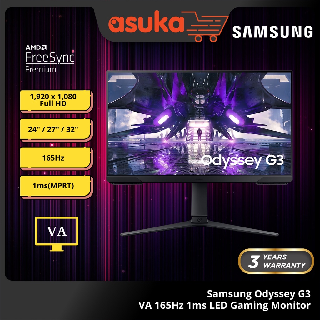  SAMSUNG Odyssey G3 FHD Gaming Monitor, 144hz, HDMI