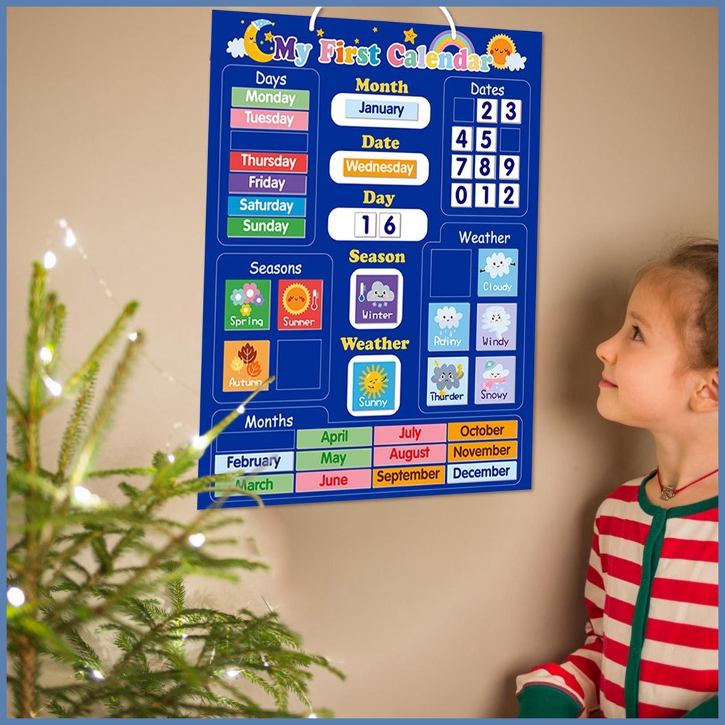 Kids Calendar First Daily Magnetic Calendar Kids Weather Station ...