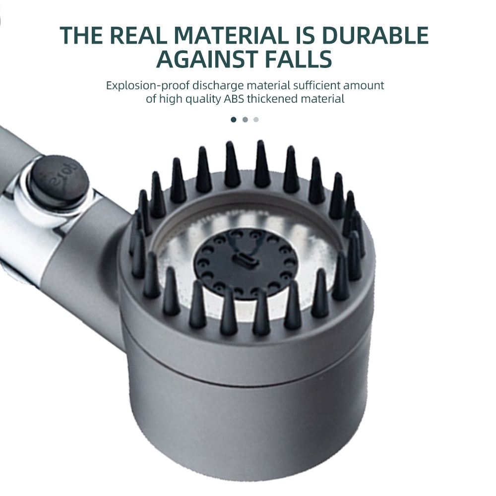 4 In 1 Massage Shower Head 3 Mode High Pressure Water Saving Showerhead ...