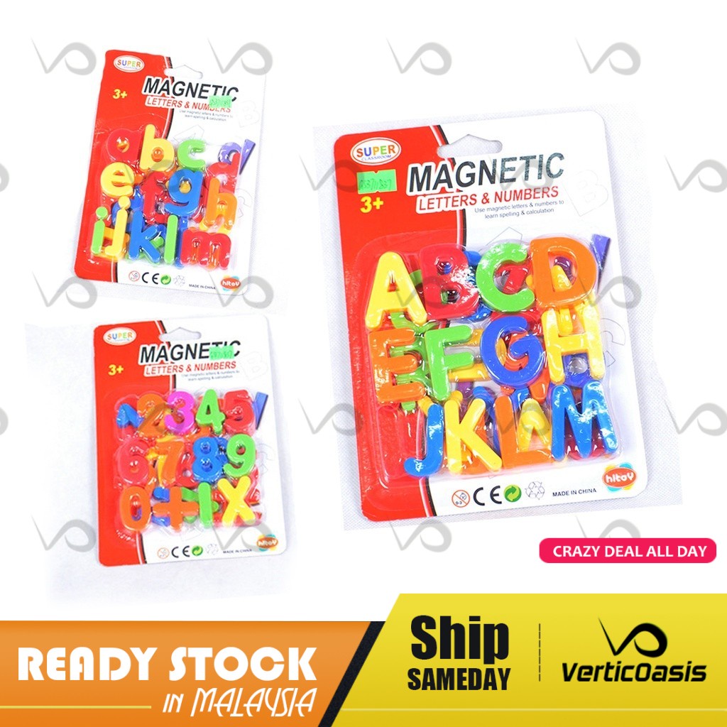 Verticoasis 26 Pcs Magnetic Alphabet Letters Educational Refrigerator ...