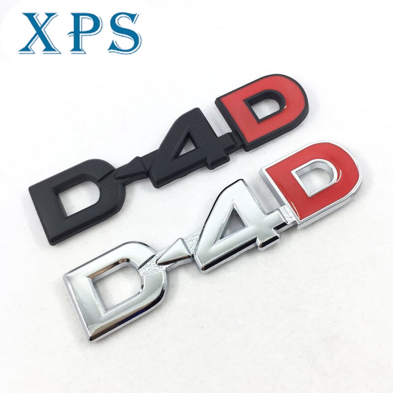 xps 1 x Metal D4D Letter Rear Trunk Emblem Badge Sticker FOR Toyota