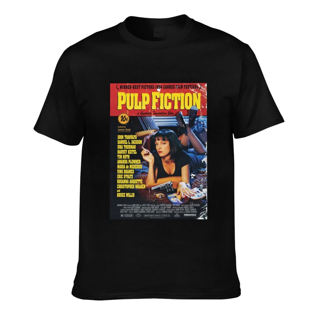 Novelty Top Tee Retro Movie Poster Inspired By Pulp Fiction Dtg Funny ...