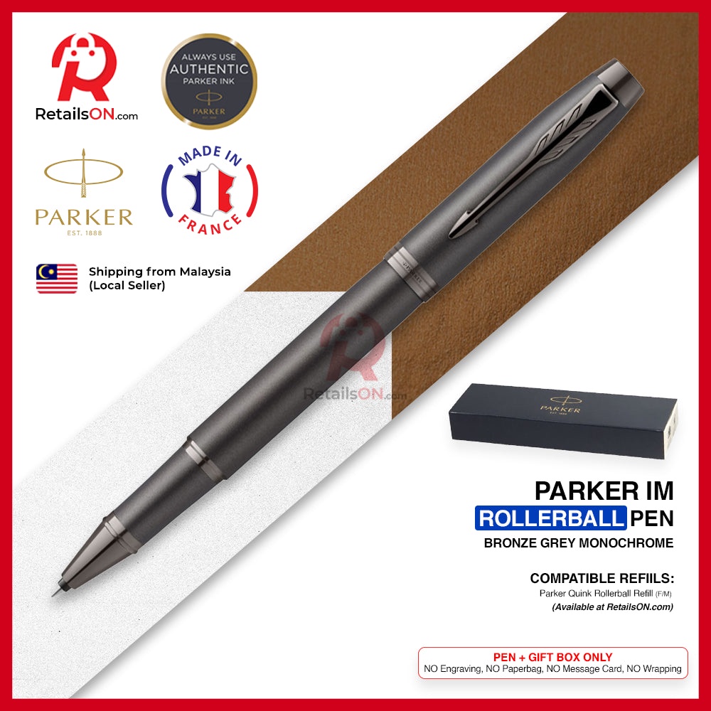 Parker IM Rollerball Pen Bronze Grey Titanium Monochrome (with Black
