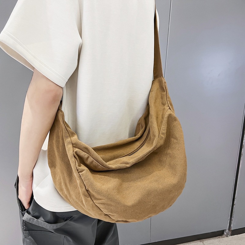 Ulzzang Korean Fashion Ins Japanese Canvas Big Capacity Men Shoulder