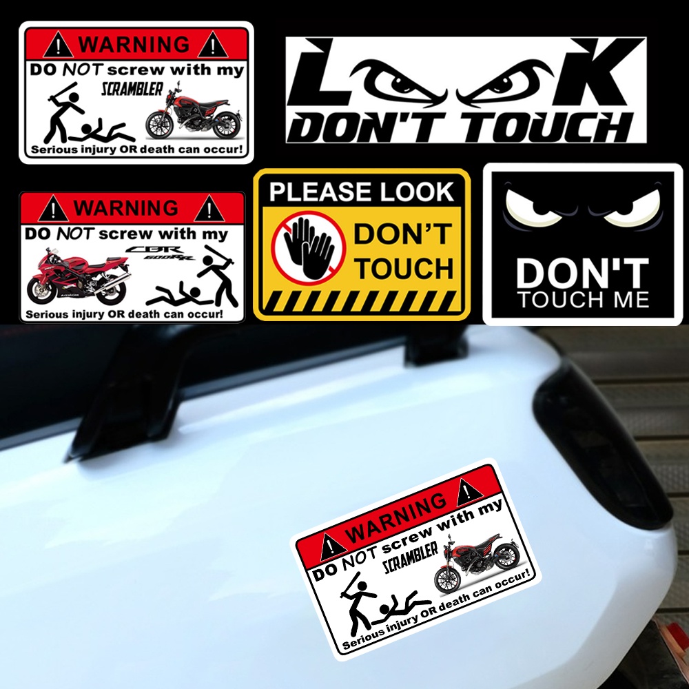 Warning Dont Touch Stickers Reflective Vinyl Warning Lable Car