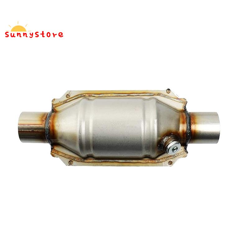 Inlet/Outlet Universal Catalytic Converter, with O2 Port & Heat Shield