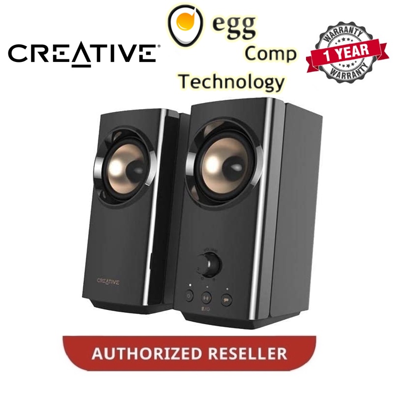 Creative T60 2.0 Compact HiFi Desktop Speakers with Clear Dialog and