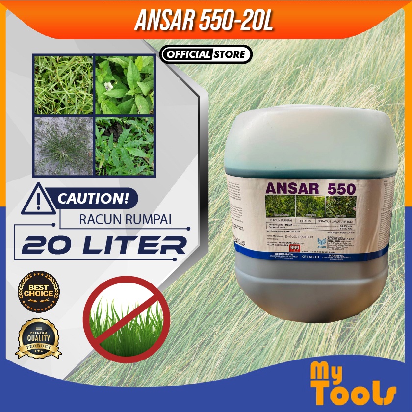 Mytools 20 Liter ANSAR 550 MSMA 35.5 Herbicide Weed Grass Killer Racun