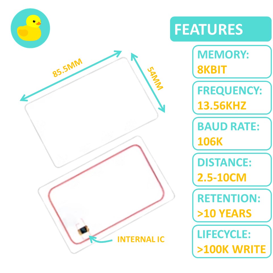 13.56MHz RFID ID M1 IC Card With 8kbit Memory | Shopee Malaysia