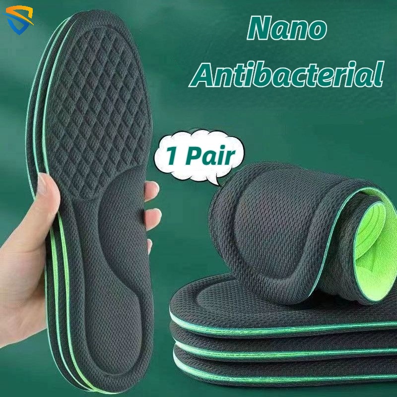 4D High-elasticity Nano Antibacterial Deodorant Sports Insoles Women ...