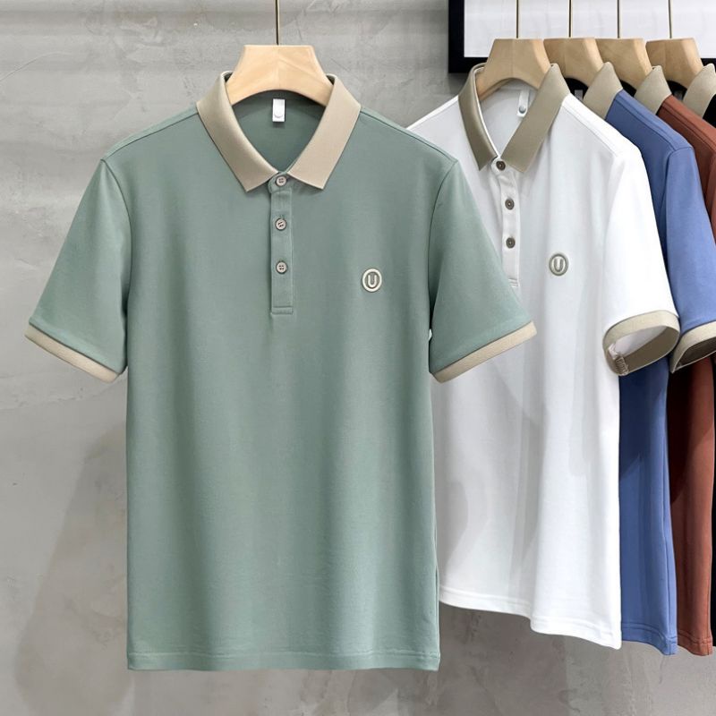 Baju Lelaki Berkolar Plain Cotton Embroidery Polo Shirt Men Casual Soft ...