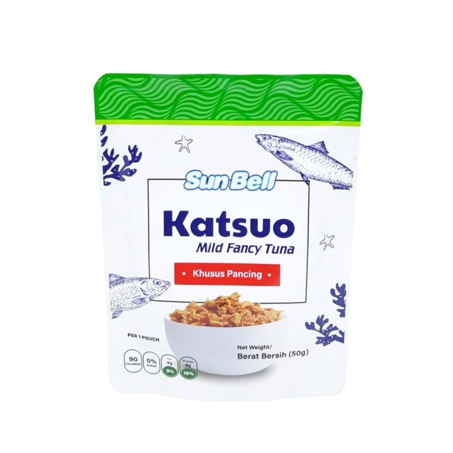 SUNBELL TUNA KATSUO POUCH 50 GR TUNA FOR FISHING SACHET PACKAGING ...