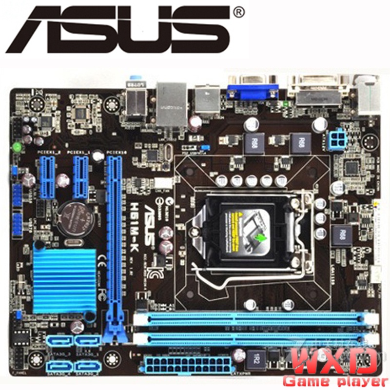 ASUS H61MK/E motherboard for intel LGA 1155 DDR3 USB2.0 16GB DVI VGA