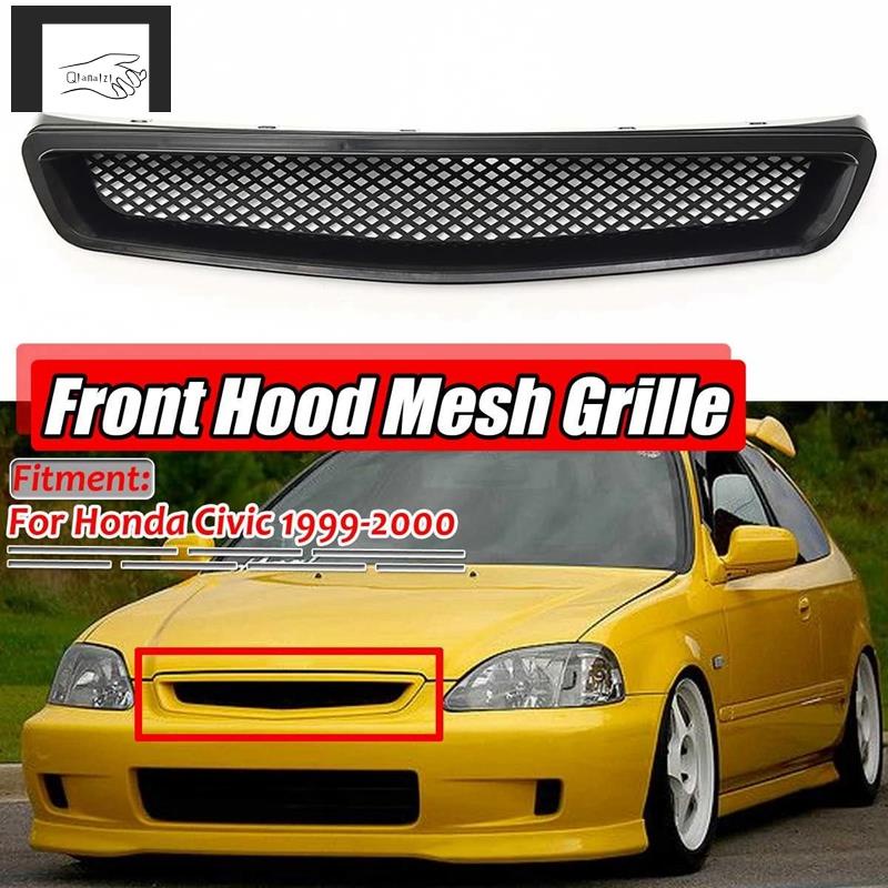 EK T-R Style Front Bumper Hood Mesh Grill Racing Grille for Honda Civic ...