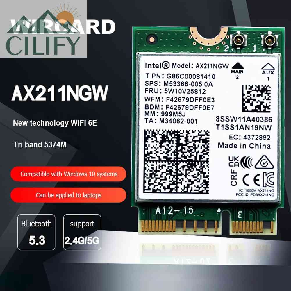 2.4GHz/5GHz WIFI6E Card Dual Band 3000Mbps Wireless WiFi Network Card