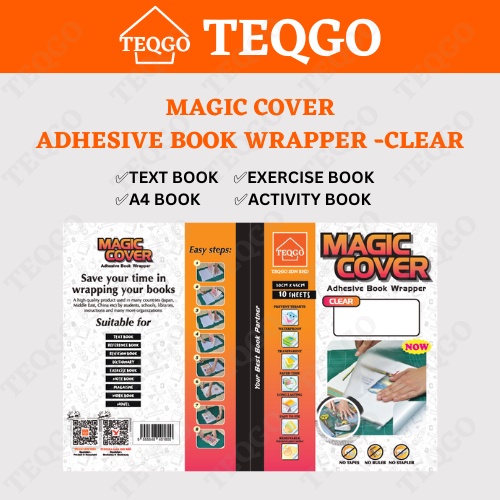TEQGO Magic Cover Adhesive Book Cover / Book Wrapper Shopee Malaysia