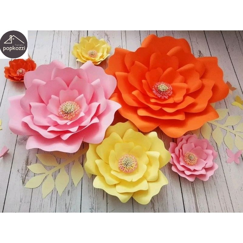 Popkozzi Window decoration paper flower background decorationwedding