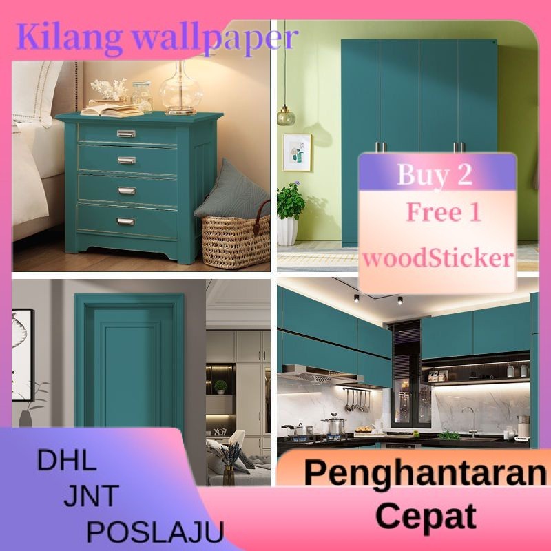 Furniture Wrap Cabinet Sticker Door Sticker Waterproof Wallpaper Kertas ...