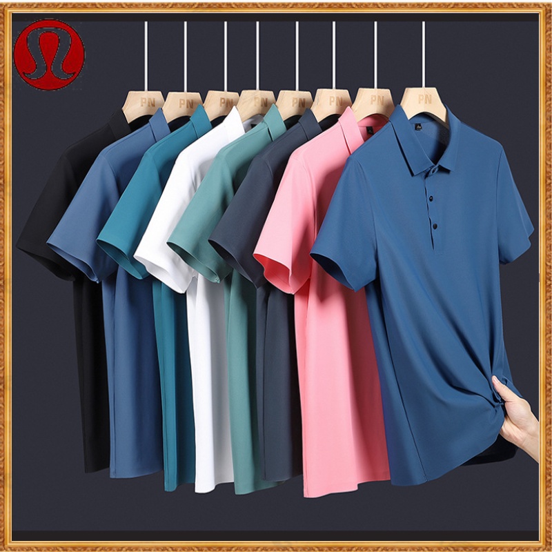 Lululemon Men's Shirt Ice Silk Shirt POLO ShortSleeved Shirt NonIron