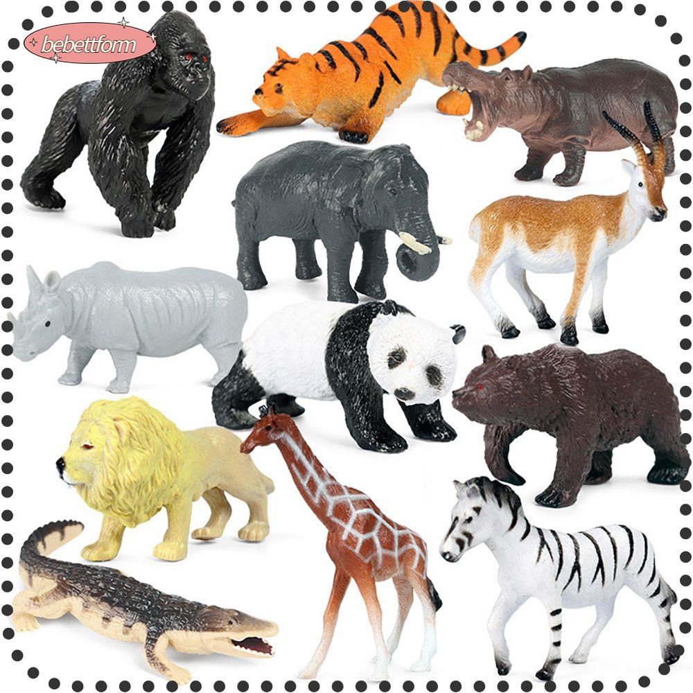 Like 12pcs Wild Animals Models Realistic Zoo Scenes Making Educational 