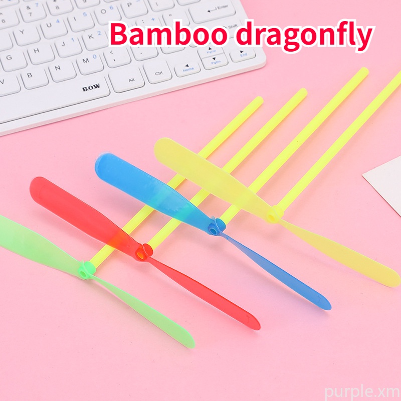 [new] Fun Dragonfly Flying Stick Hand Rub Helicopter Propeller Flying