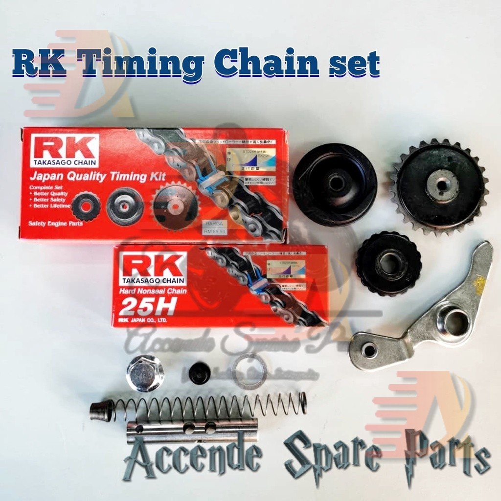 RK JAPAN TIMING ROLLER KIT RANTAI TIMING CHAIN FOR EX5/GBO/C70/DREAM ...