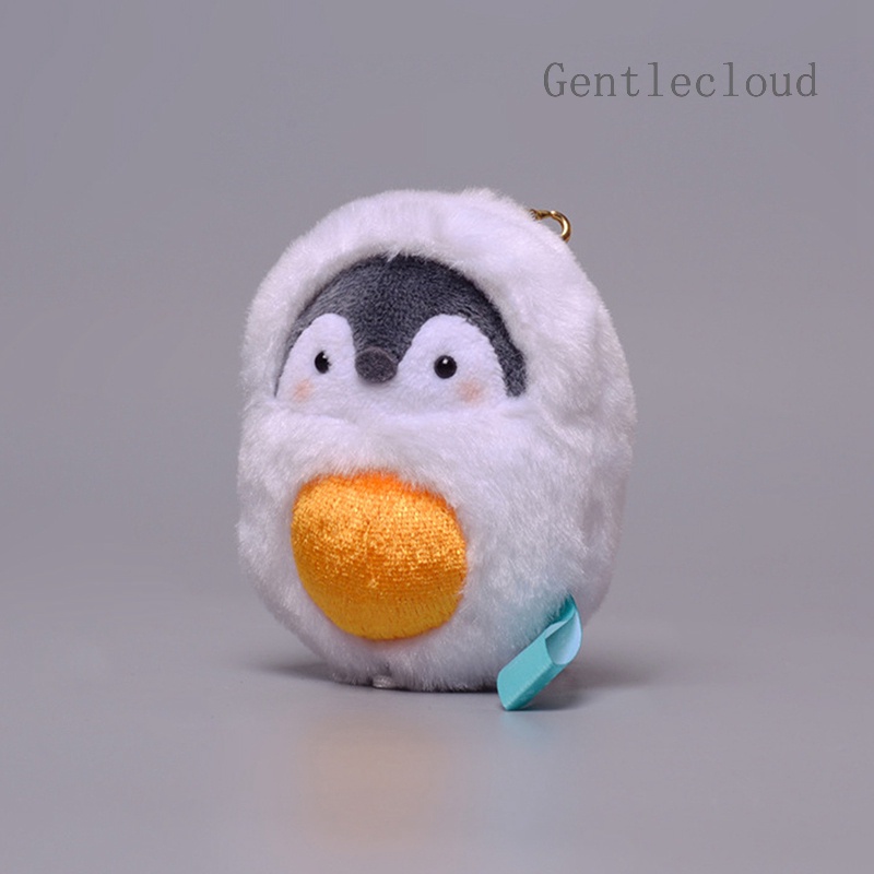 GC Breakfast Series Toast Boiled Egg Penguin Plush Doll Keychain Kawaii