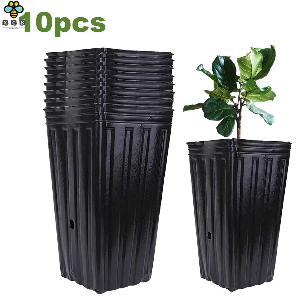 AGY 10Pcs Tall Tree Pots Seedling Tall Nursery Pots Tree Planter Pots ...