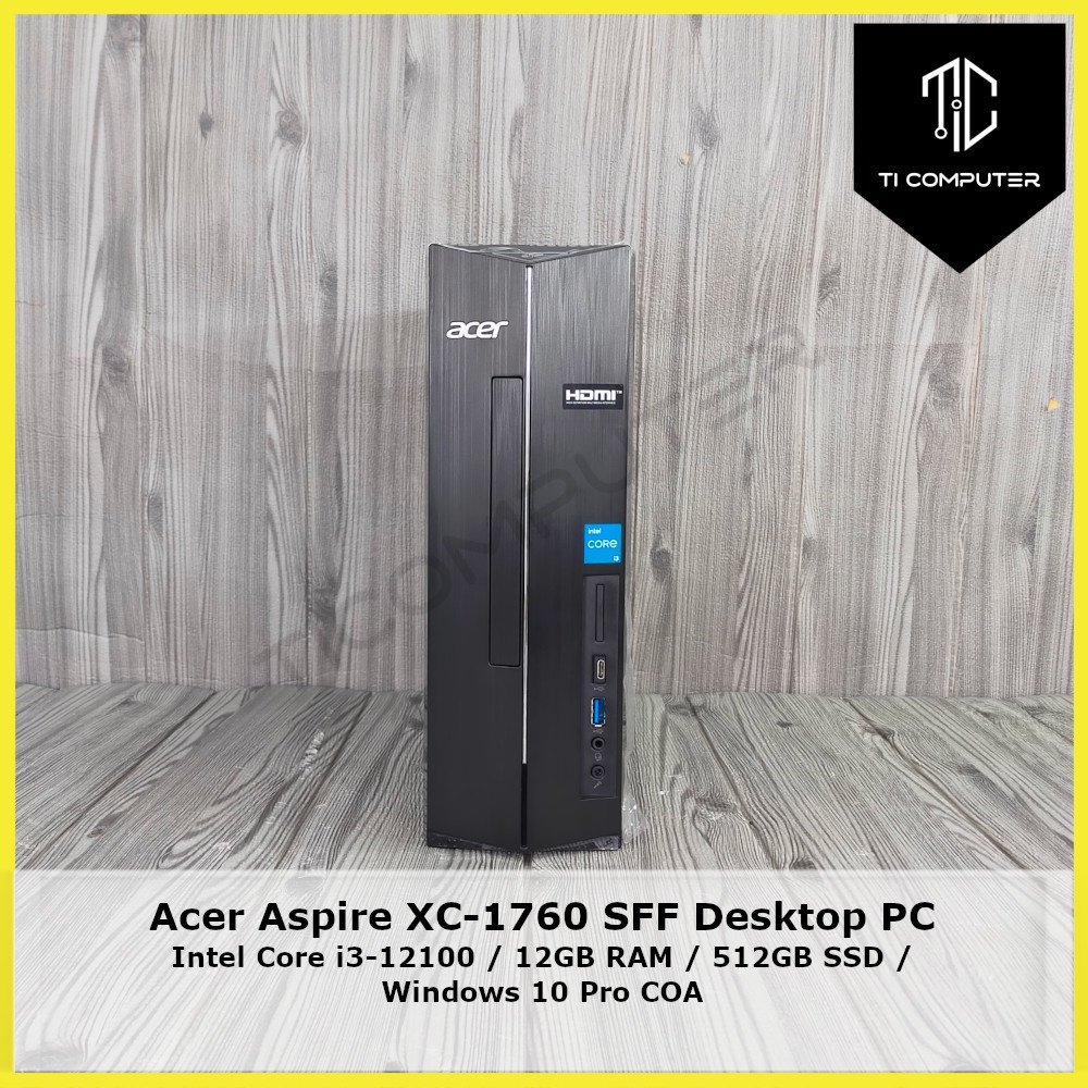 Acer Aspire XC1760 SFF Intel Core i312100 3.3GHz 12GB DDR4 RAM 512GB