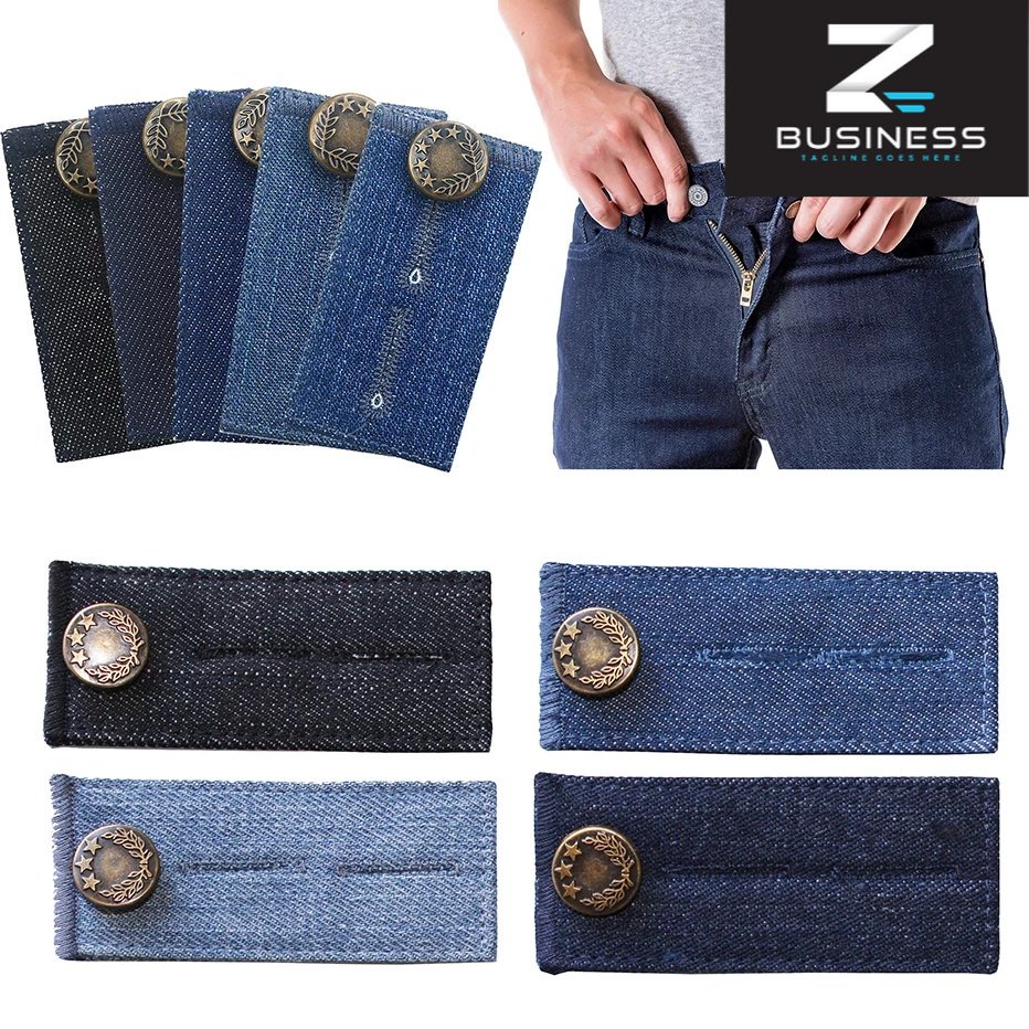 ZS 1 Pc Unisex Pant Extender Button Jeans Waist Expander Button Belt ...