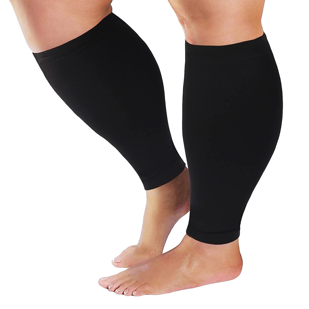1Pair Calf Compression Sleeve for Men & Women,Footless Compression Socks  23-32mmHg for Leg Support, Shin Splint, Varicose Veins
