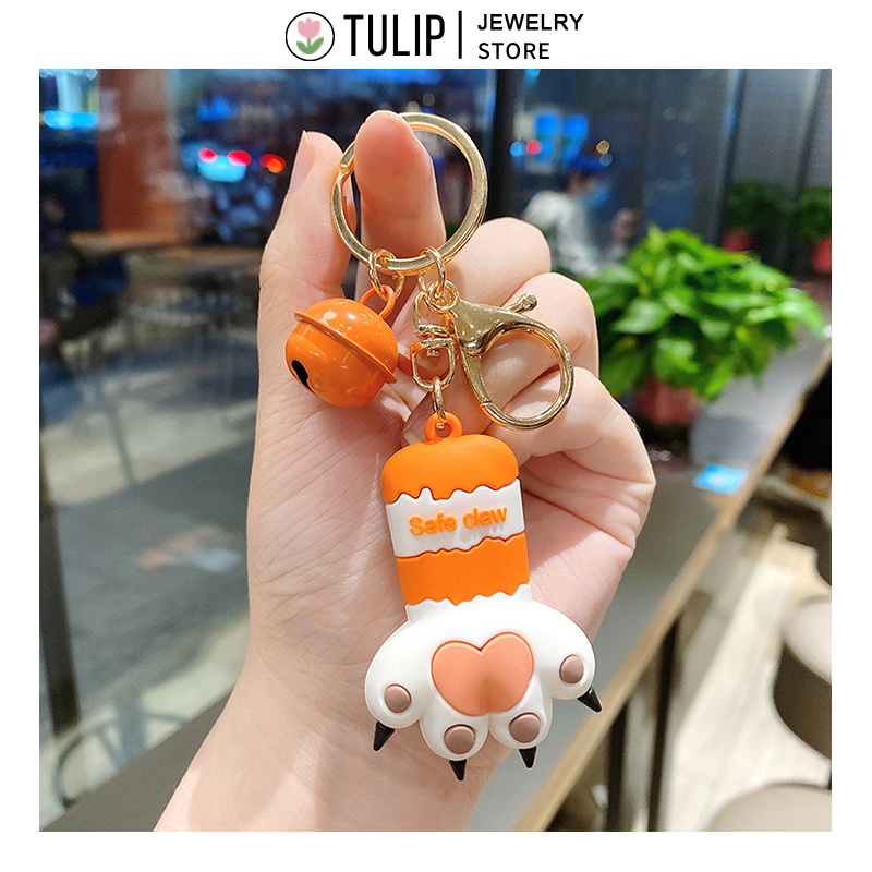 Cartoon Cute Cat Claw Keychain Bag Pendant Couple Keychain Accessories
