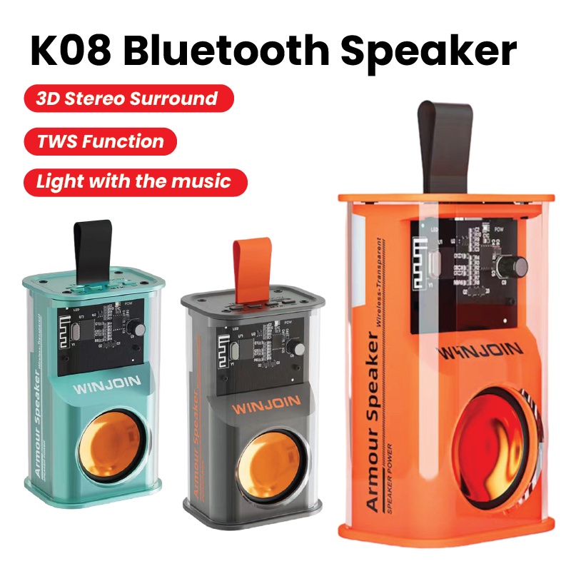K08 Bluetooth Speaker Transparent Mech Audio TWS Two-Machine ...