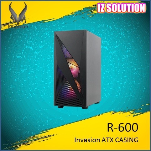 INVASION R-600 / R600 Mesh Front Panel Mid Tower ATX Gaming Casing with ...