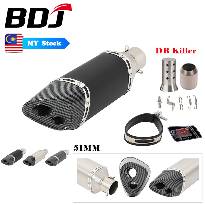 BDJ For Y15zr R25 R15 Mt25 Adv Nmax Nvx Ninja Yoshimura Universal Motorcycle Exhaust Pipe