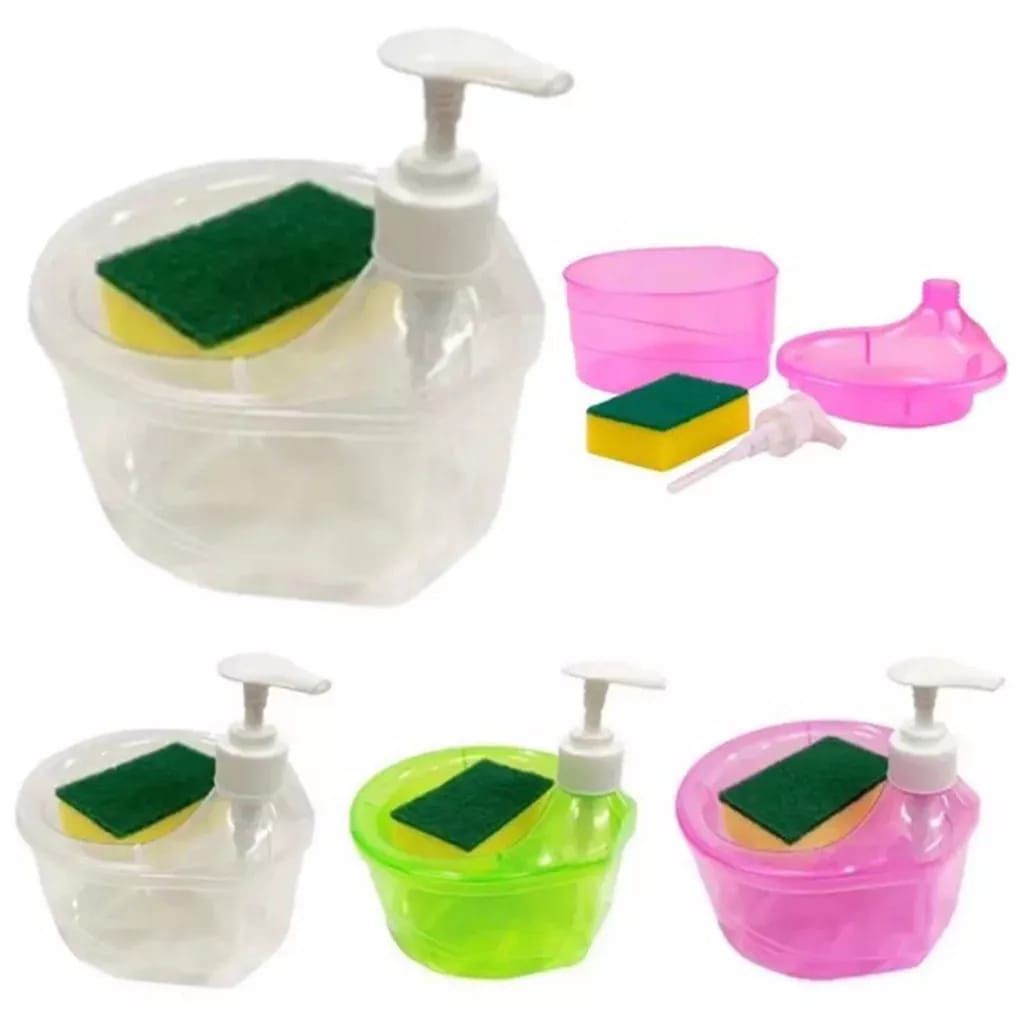 B.S.B Soap Dispenser And Scrubber Holder With Sponge 2 In 1 Practical ...