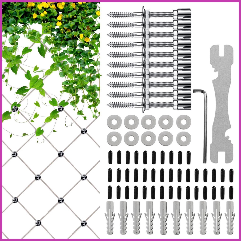 Wire Trellis Kit Stainless Steel Wall Trellis System Portable Vertical