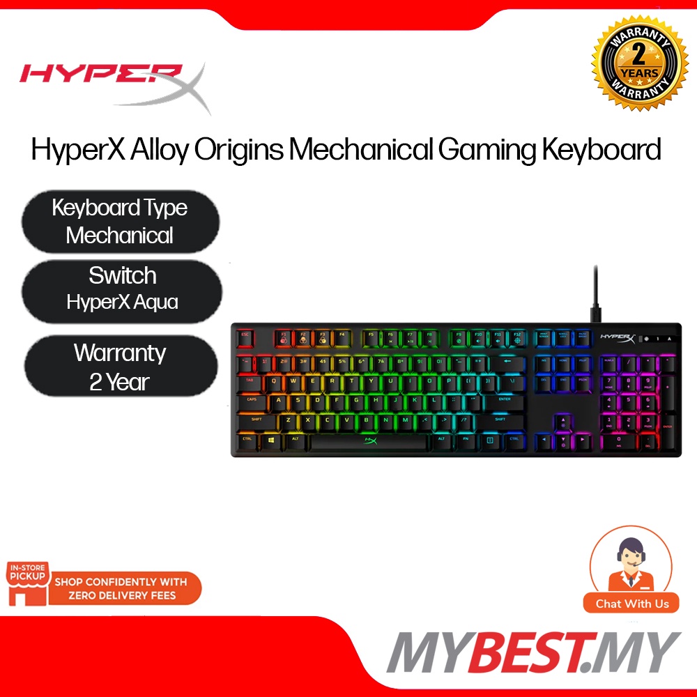HyperX Alloy Origins - Mechanical Gaming Keyboard - HX Aqua | Shopee ...