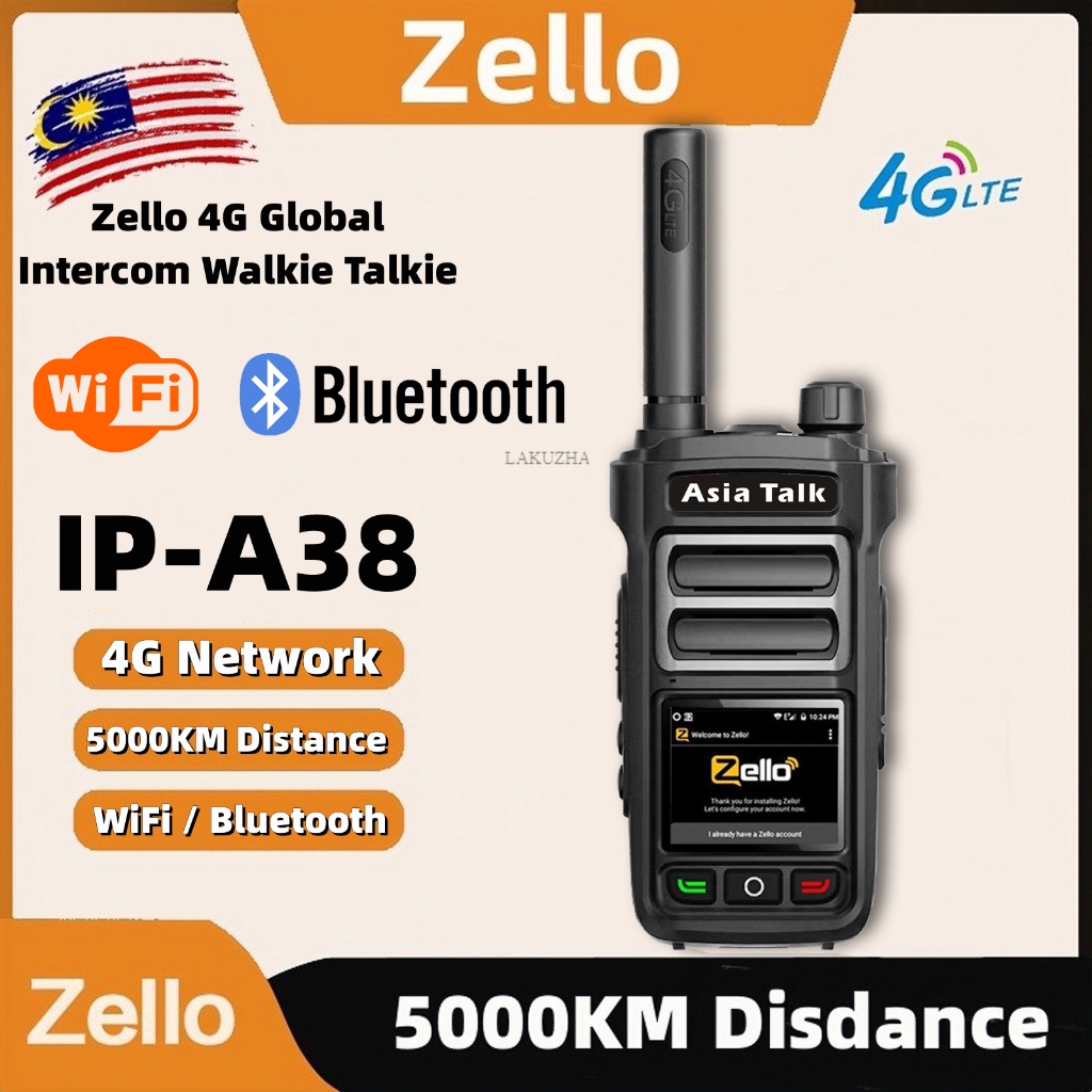 Ready Stock Malaysia🇲🇾Murah Zello IPA38 Walkie Talkie 5000km Global