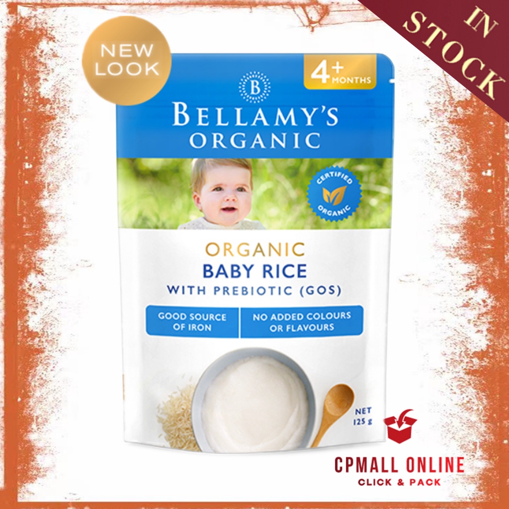 [Expiry Date: 05/2026] Bellamy's Organic Baby Rice With Prebiotic 4 ...