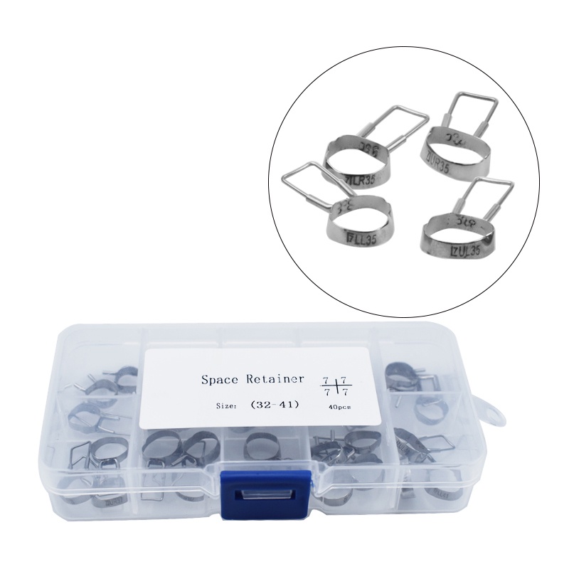 Dental Orthodontic Gap Retainer Braces Preformed 2nd Molar Space Maintainer Bands 3241