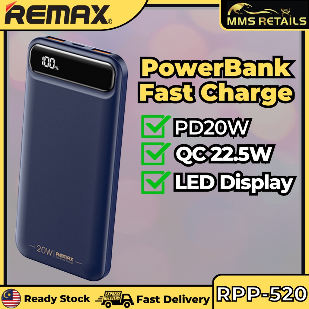 Remax PowerBank Fast Charge PD+QC Quick Charge Two Way Super Fast ...